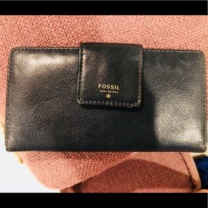 Navy Blue Fossil Wallet